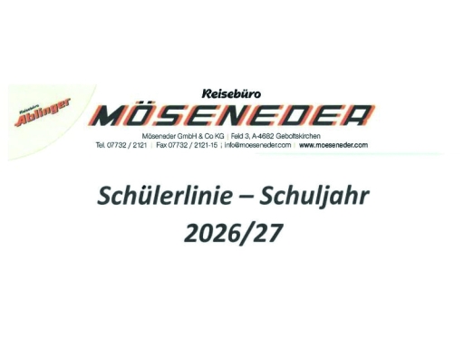 Schülerbeförderung 2026